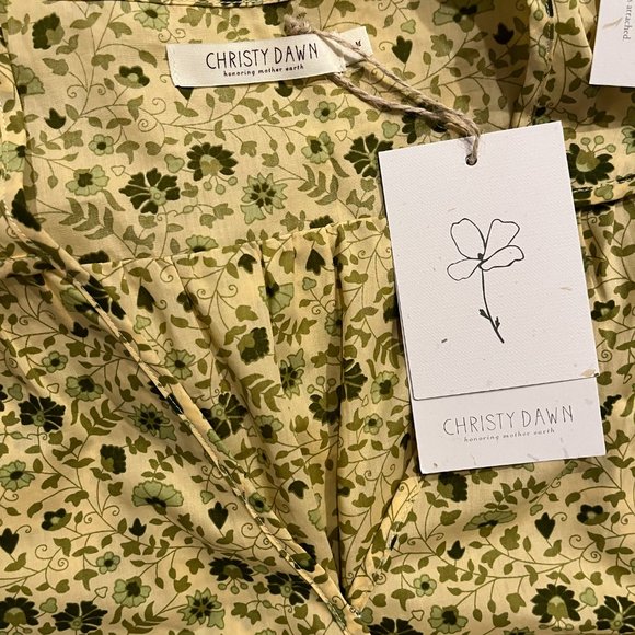 NWT Christy Dawn Short Sleeve Dawn Dress M Color: Nettle Ditsy Field - Picture 5 of 8